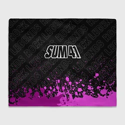 Плед флисовый Sum41 rock legends: символ сверху, цвет: 3D-велсофт