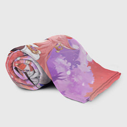 Плед флисовый Yae Miko Kitsune Genshin Impact, цвет: 3D-велсофт — фото 2