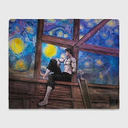Плед флисовый Берсерк и небо Ван Гога, цвет: 3D-велсофт