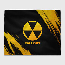 Плед флисовый Fallout - gold gradient, цвет: 3D-велсофт