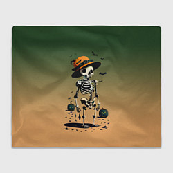 Плед Funny skeleton - halloween - neural network