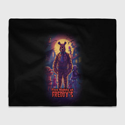 Плед флисовый Five Nights at Freddys horror, цвет: 3D-велсофт