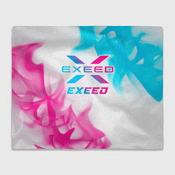 Плед флисовый Exeed neon gradient style, цвет: 3D-велсофт