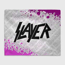 Плед Slayer rock legends: надпись и символ