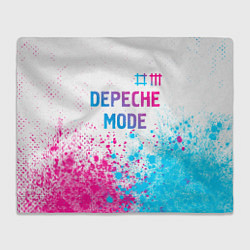 Плед Depeche Mode neon gradient style: символ сверху