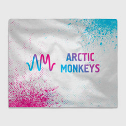 Плед Arctic Monkeys neon gradient style: надпись и симв