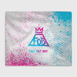 Плед Fall Out Boy neon gradient style