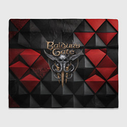 Плед Baldurs Gate 3 logo red black