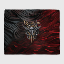 Плед Baldurs Gate 3 logo dark red black