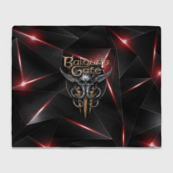 Плед Baldurs Gate 3 logo black red