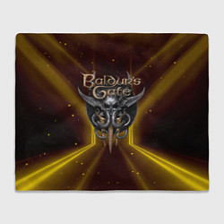 Плед Baldurs Gate 3 logo black gold