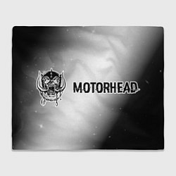 Плед Motorhead glitch на светлом фоне: надпись и символ