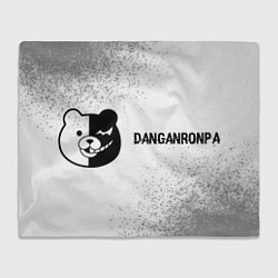 Плед флисовый Danganronpa glitch на светлом фоне: надпись и симв, цвет: 3D-велсофт