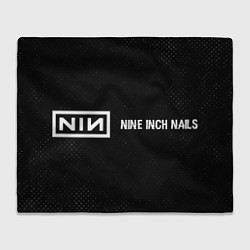 Плед Nine Inch Nails glitch на темном фоне: надпись и с