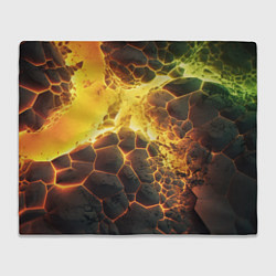 Плед флисовый Разлом плит из лавы, цвет: 3D-велсофт