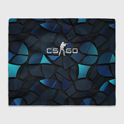 Плед CS GO blue black elements