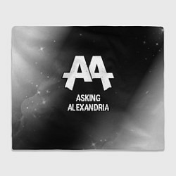 Плед Asking Alexandria glitch на темном фоне