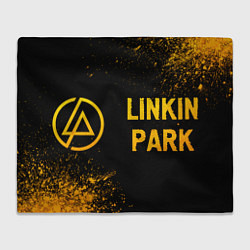 Плед Linkin Park - gold gradient: надпись и символ