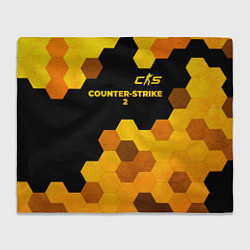 Плед Counter-Strike 2 - gold gradient: символ сверху