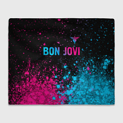 Плед Bon Jovi - neon gradient: символ сверху