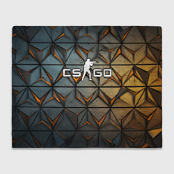 Плед флисовый CSGO объемные плиты, цвет: 3D-велсофт