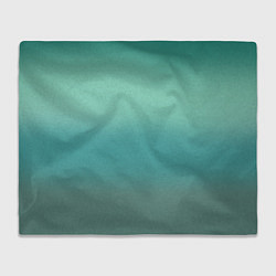 Плед флисовый Бирюзовый фон градиент, цвет: 3D-велсофт