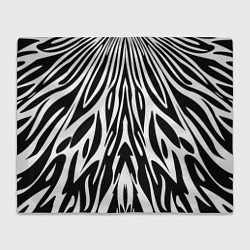 Плед Черная абстракция зебра