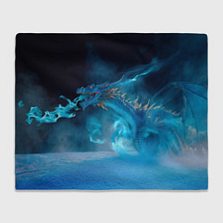 Плед флисовый Зимний ледяной дракон, цвет: 3D-велсофт