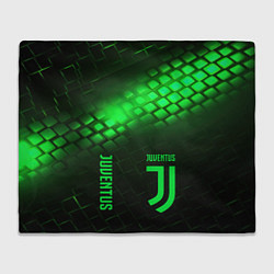 Плед Juventus green logo neon