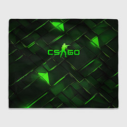 Плед CSGO green abstract elements