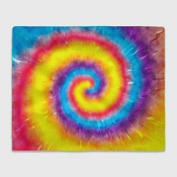 Плед флисовый Тай-дай сочные цвета, цвет: 3D-велсофт