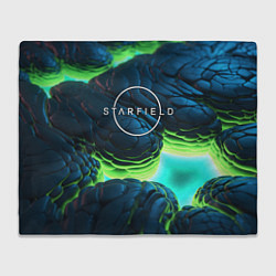 Плед Starfield blue green logo