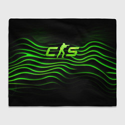 Плед CS2 green logo