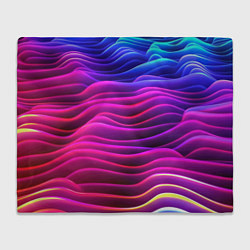 Плед Синие фиолетовые волны