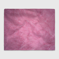 Плед флисовый Розовая шерсть, цвет: 3D-велсофт