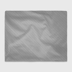Плед флисовый Чёрные полосы на белом, цвет: 3D-велсофт