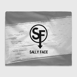 Плед флисовый Sally Face glitch на светлом фоне, цвет: 3D-велсофт