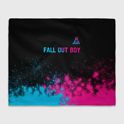 Плед Fall Out Boy - neon gradient: символ сверху