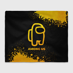 Плед флисовый Among Us - gold gradient, цвет: 3D-велсофт