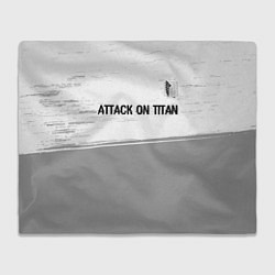 Плед Attack on Titan glitch на светлом фоне: символ све