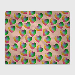 Плед флисовый Цветной листик, цвет: 3D-велсофт