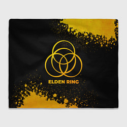 Плед флисовый Elden Ring - gold gradient, цвет: 3D-велсофт