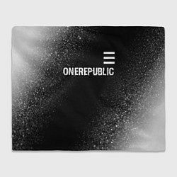 Плед OneRepublic glitch на темном фоне: символ сверху