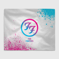 Плед Foo Fighters neon gradient style