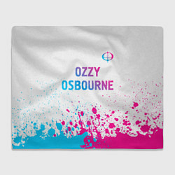 Плед Ozzy Osbourne neon gradient style: символ сверху