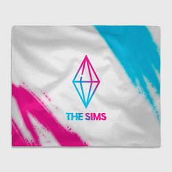 Плед The Sims neon gradient style