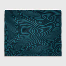 Плед флисовый Абстрактный бирюзовый, цвет: 3D-велсофт