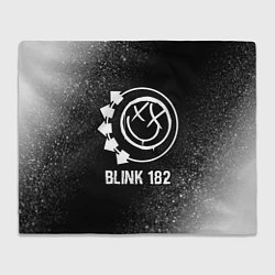 Плед флисовый Blink 182 glitch на темном фоне, цвет: 3D-велсофт