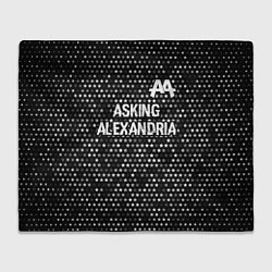 Плед флисовый Asking Alexandria glitch на темном фоне: символ св, цвет: 3D-велсофт