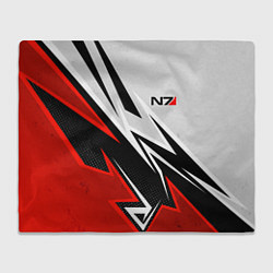 Плед N7 mass effect - white and red